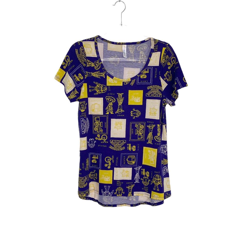 Disney Toy Story Shirt M Purple/Yellow Tunic Top Sunny Side Day Care LuLaRoe